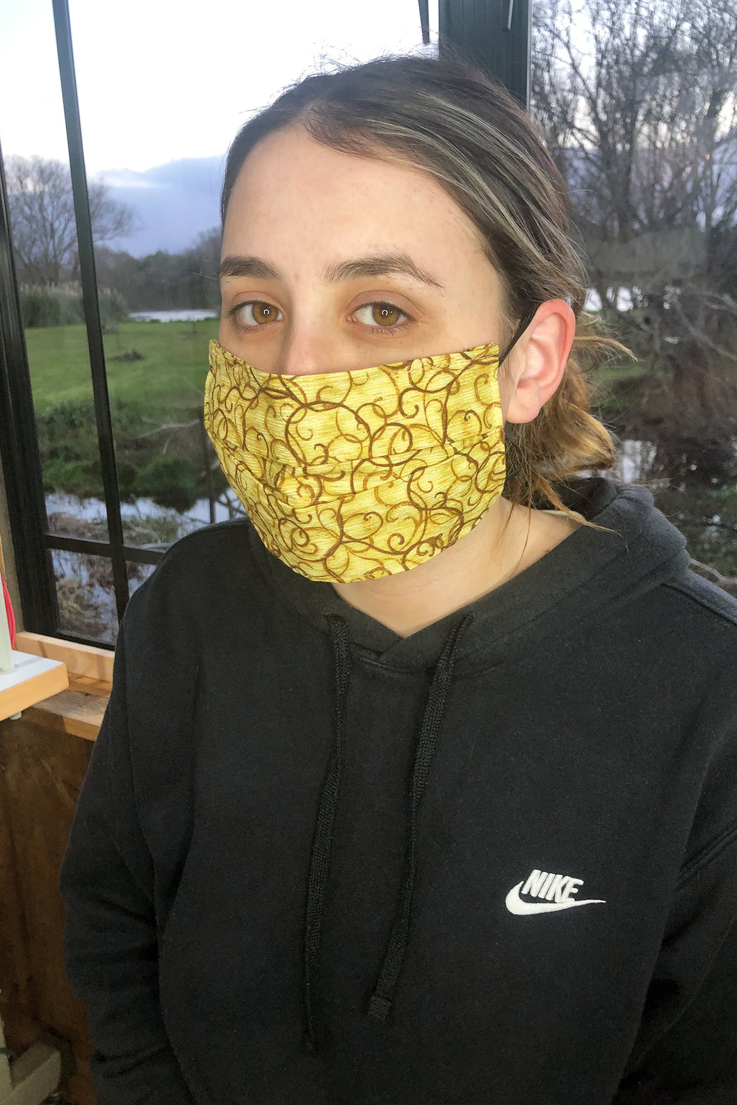 Koru Paraaone me Koowhai Cloth Face Mask Pleated